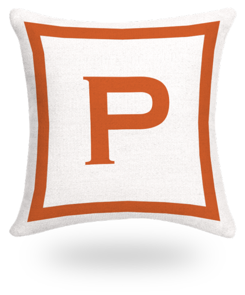 Monogrammed throw pillow