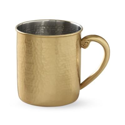Brass Hammered Mug