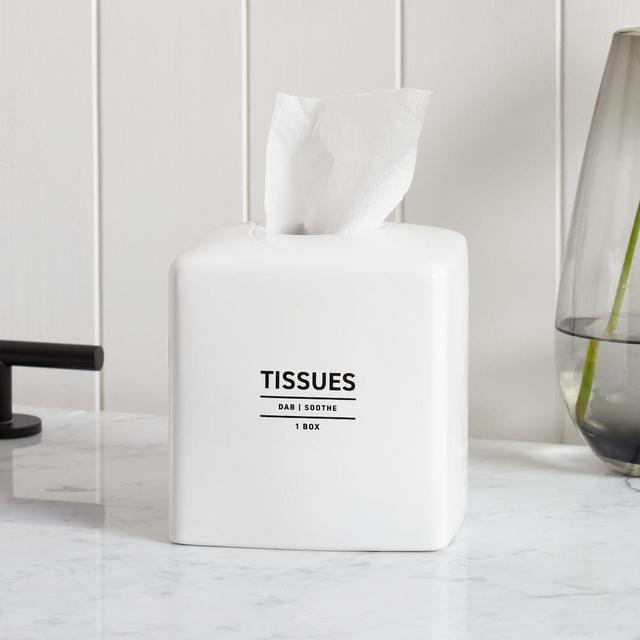 Utility Bath Collection, Tissue Box, White