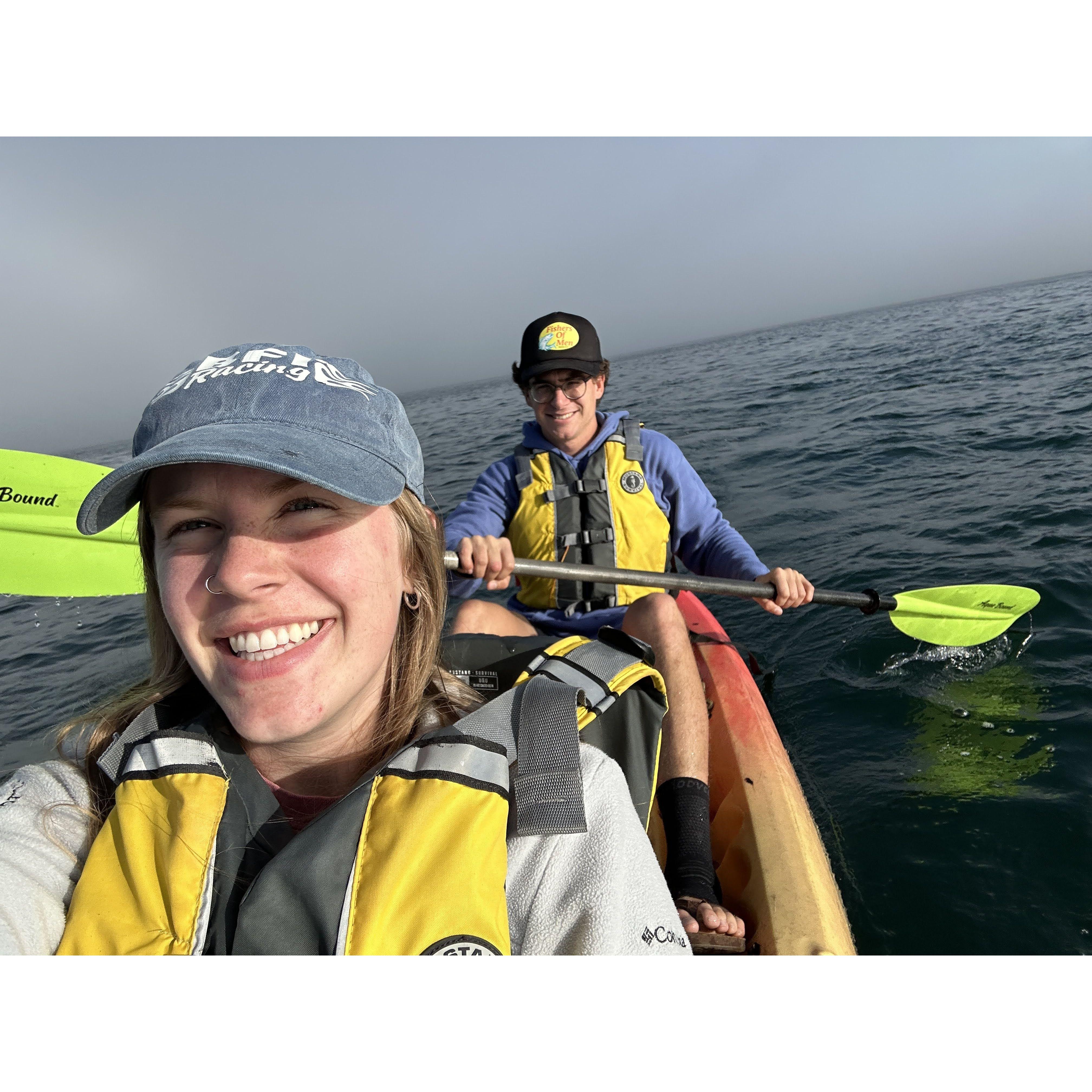 kayaking in SB (on a very gloomy day)