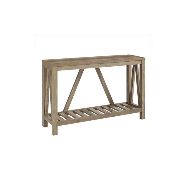 52" A Frame Rustic Entry Console Table Rustic Oak - Saracina Home