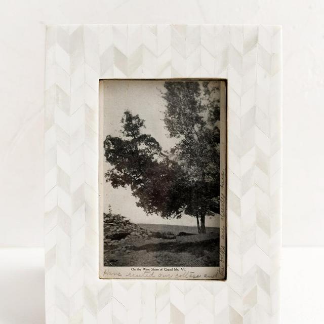 Bleached Chevron Picture Frame