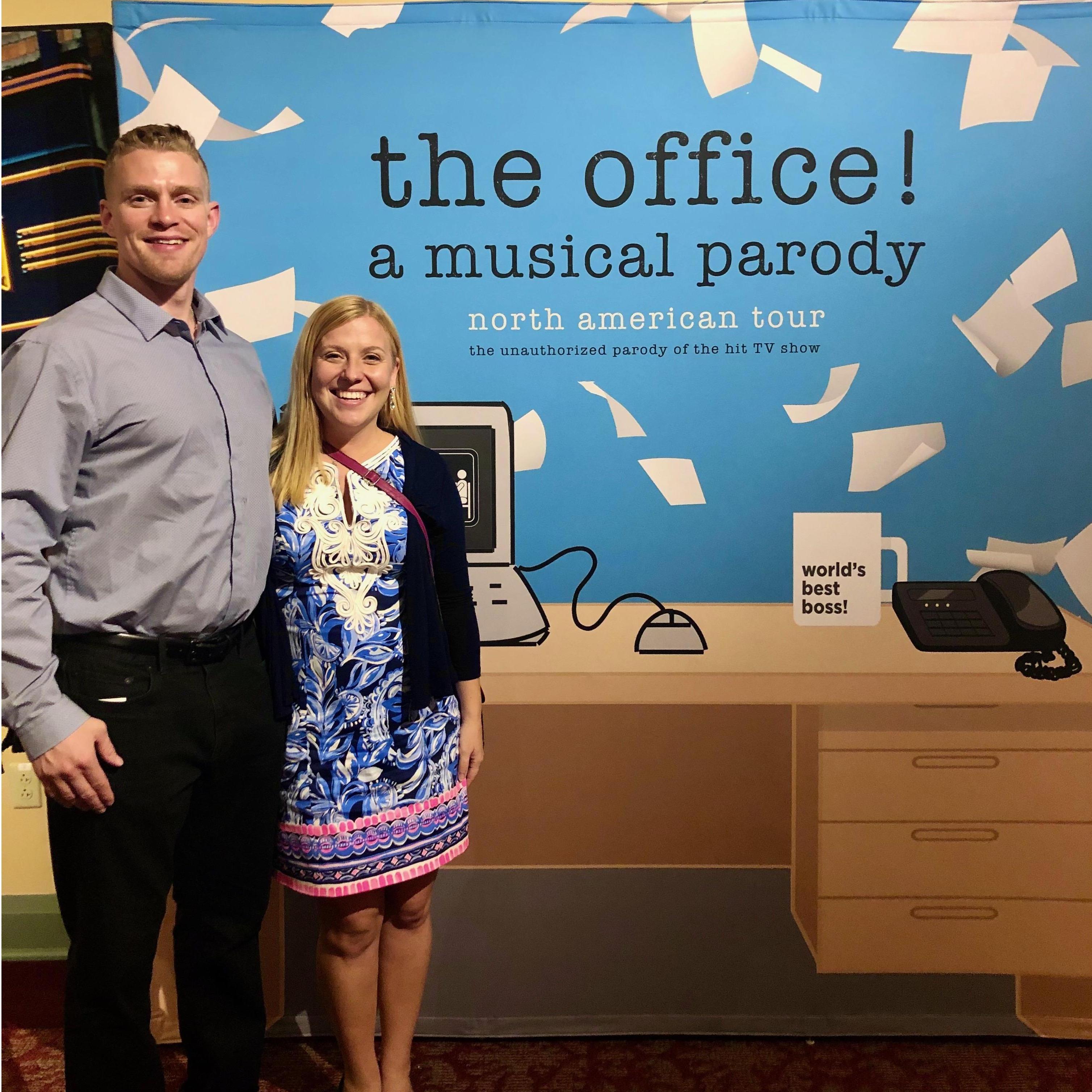 October 2019: Andrea surprised Luke with tickets to "The Office: A Musical Parody" in Pittsburgh. "The Office" is Luke's all-time favorite show.