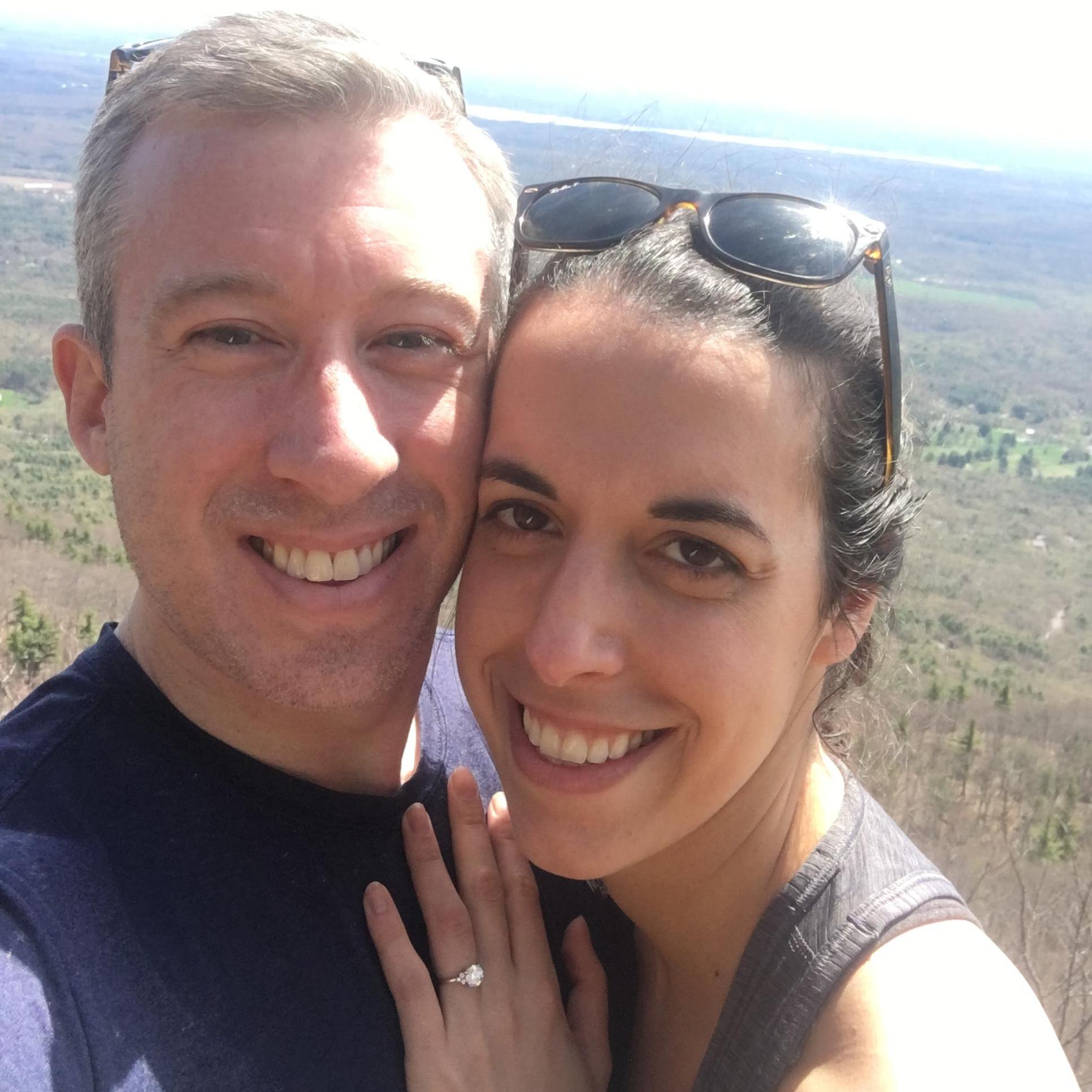 This photo was taken a few minutes after Andrew proposed in the Catskills.
