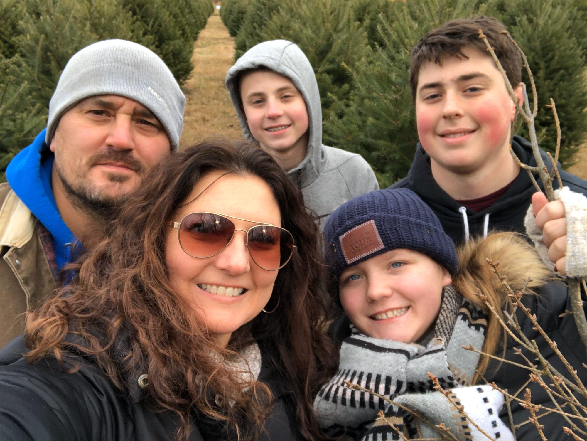 Finding our perfect Christmas tree.