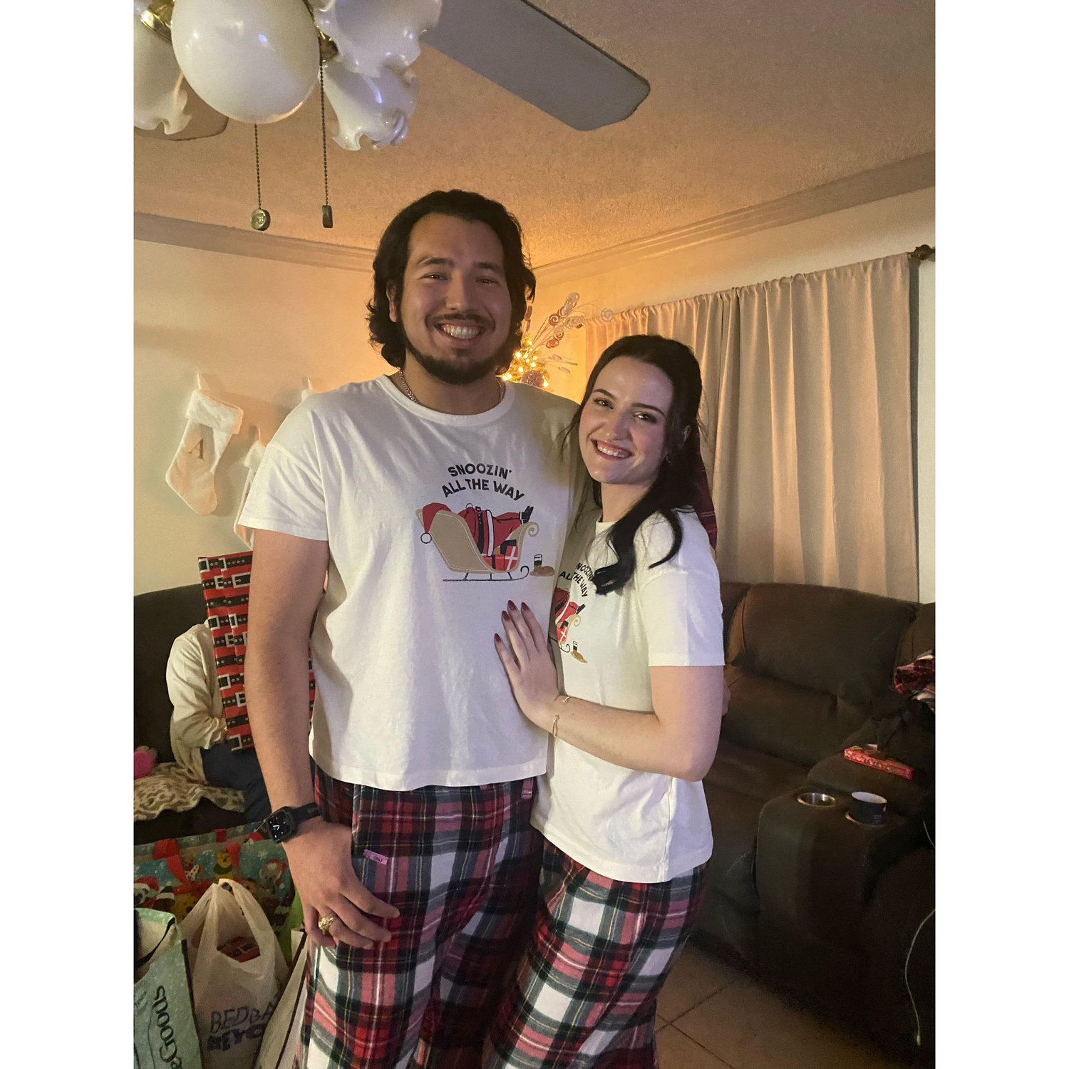 The Christmas right before I left for nursing school in Houston. I was so nervous to leave and we knew it would be hard being apart.