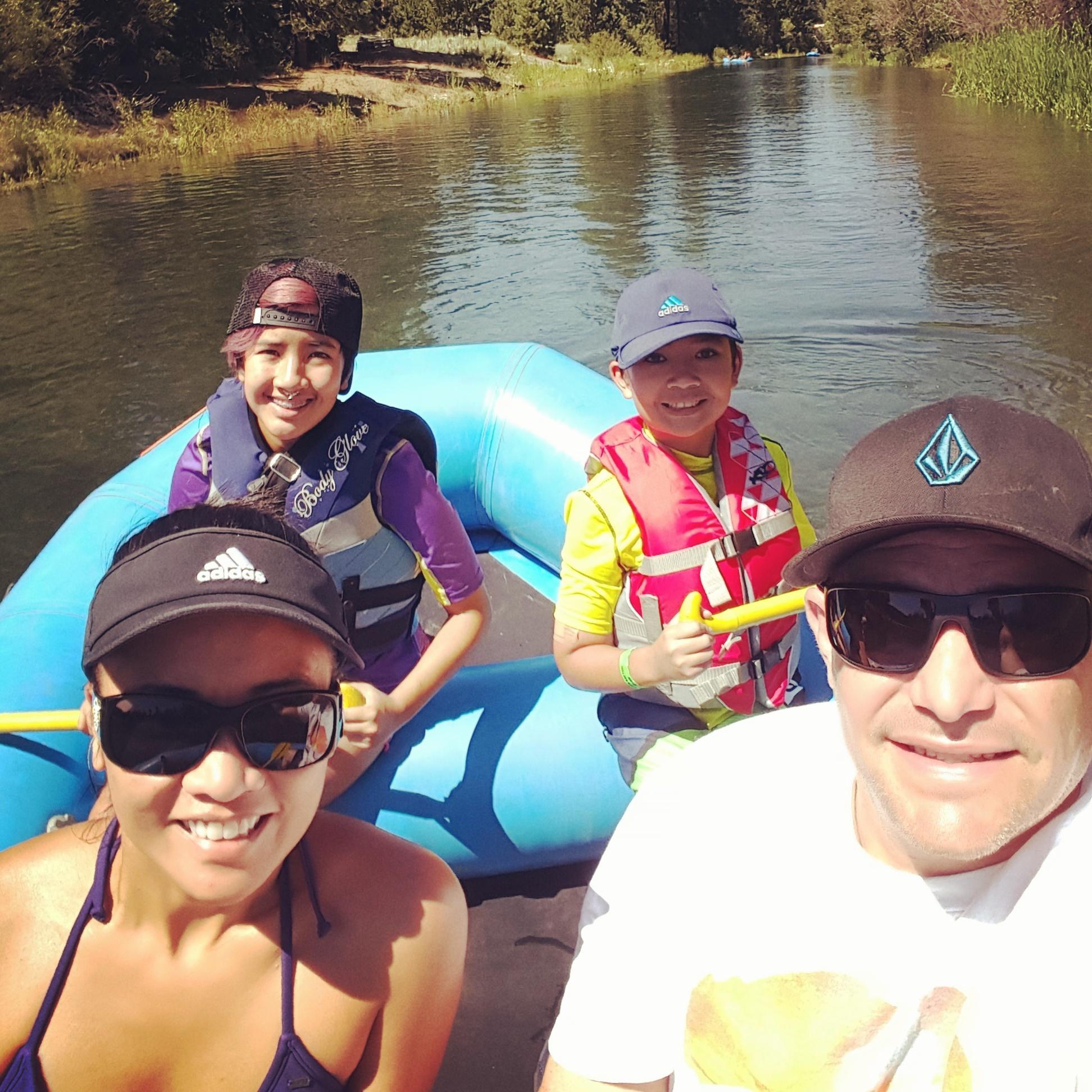 Rafting adventure with the kids in Tahoe, California.