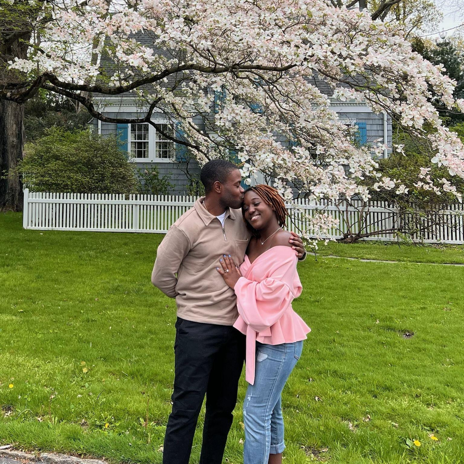 After he proposed! May 2022.