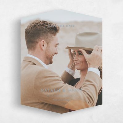Blue Diamond Wedding Save the Date - Normandy Photo