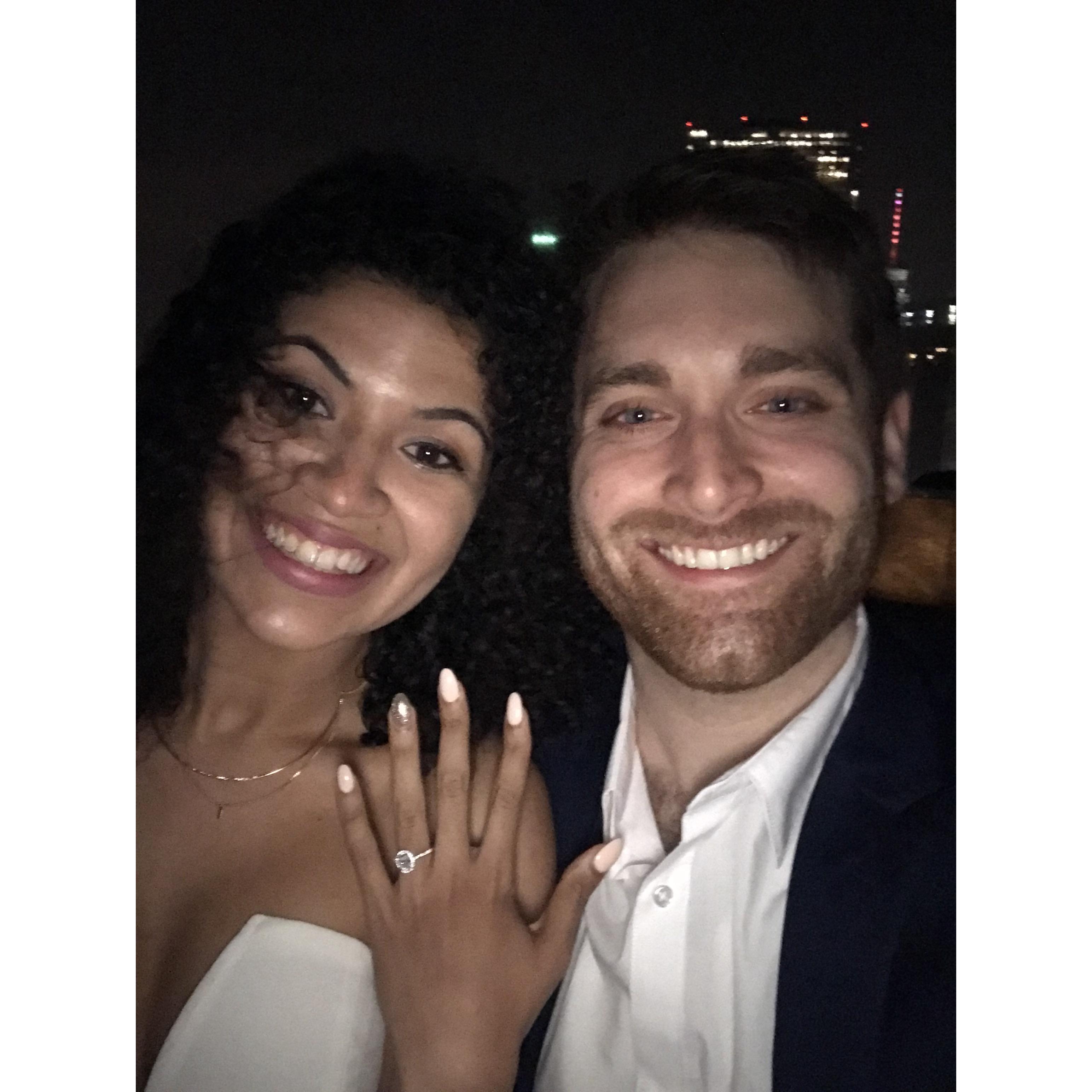 After you wipe the tears and look decent enough to take a selfie after a beautiful proposal
