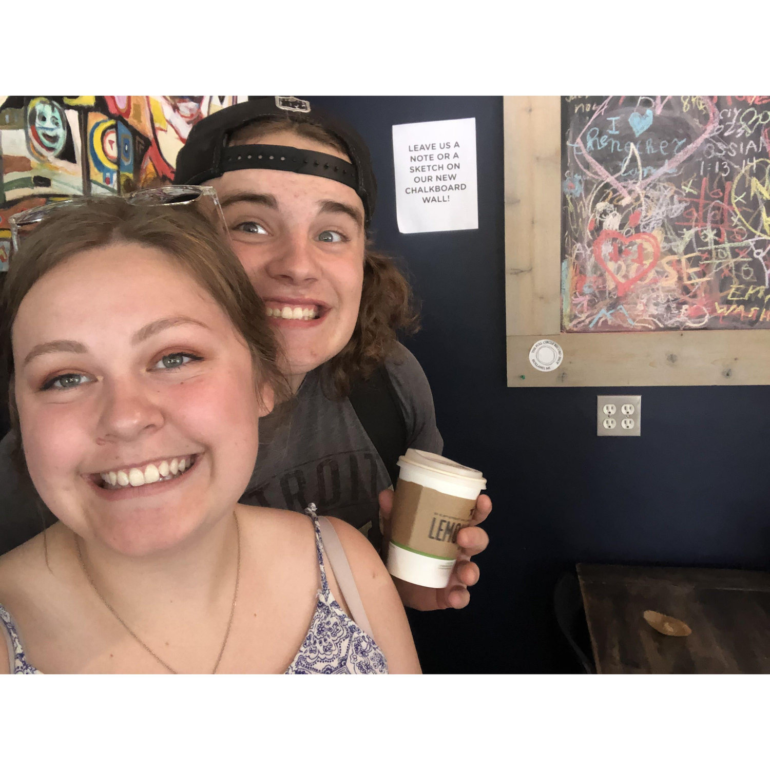 Study date at Lemonjello's coffee in Holland