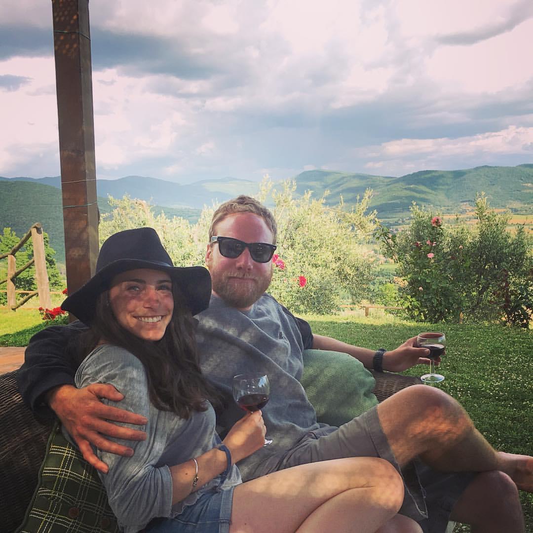 Drinking some wine and enjoying Italy on a wonderful Johns family vacation in 2017.