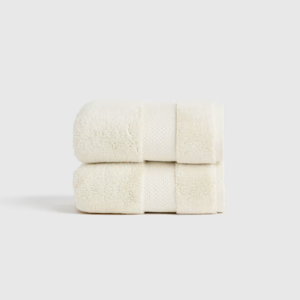 Turkish Ultra Luxe Plush Hand Towel (Set of 2) in Ivory