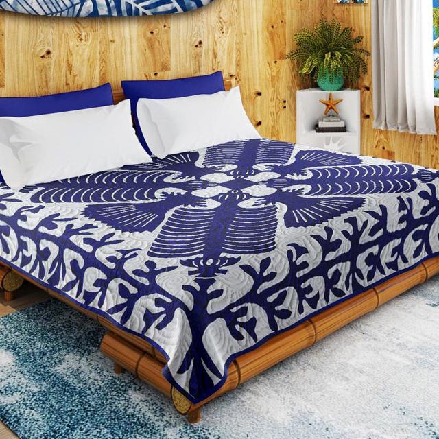 QUILT - Graphic Blue & White - Queen size