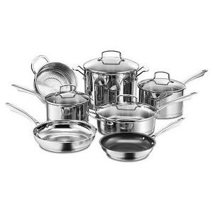 Cuisinart® Professional Series Stainless Steel 11 Piece Cookware Set w/cover - 89-11