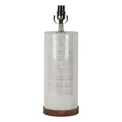 Light Mercury Cut Glass with Wood Base - Threshold™