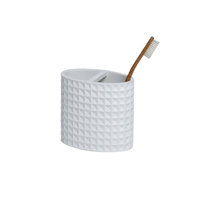 Moda at Home Braemar Resin Toothbrush Holder White