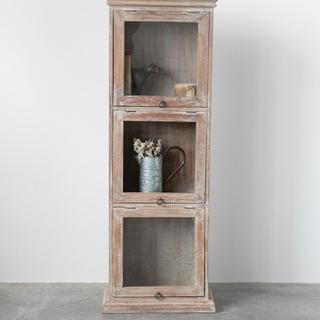 3-Section Mango Wood Cabinet