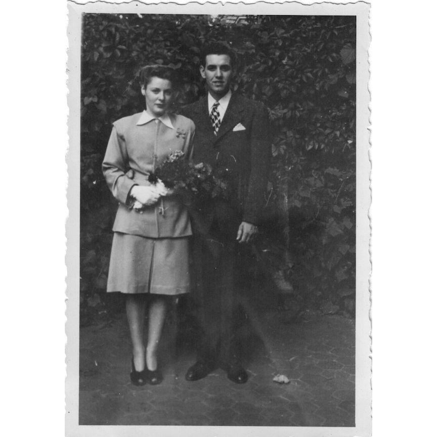 Sofie's Grandparents, Bob and Irene pictured on their wedding day.