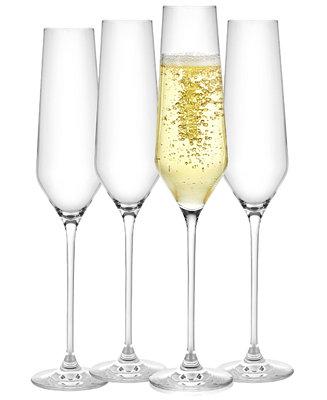 JoyJolt Layla Champagne Glasses, Set of 4
