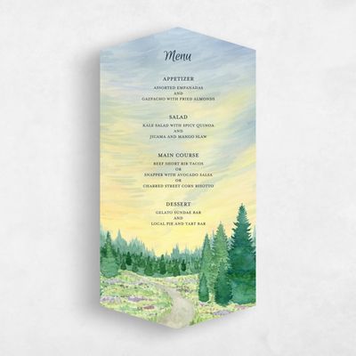 Yellow Diamond Wedding Menu - Atchison