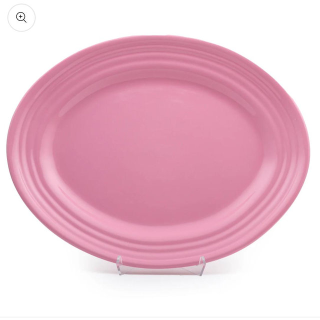Large Oval Platter, Pink