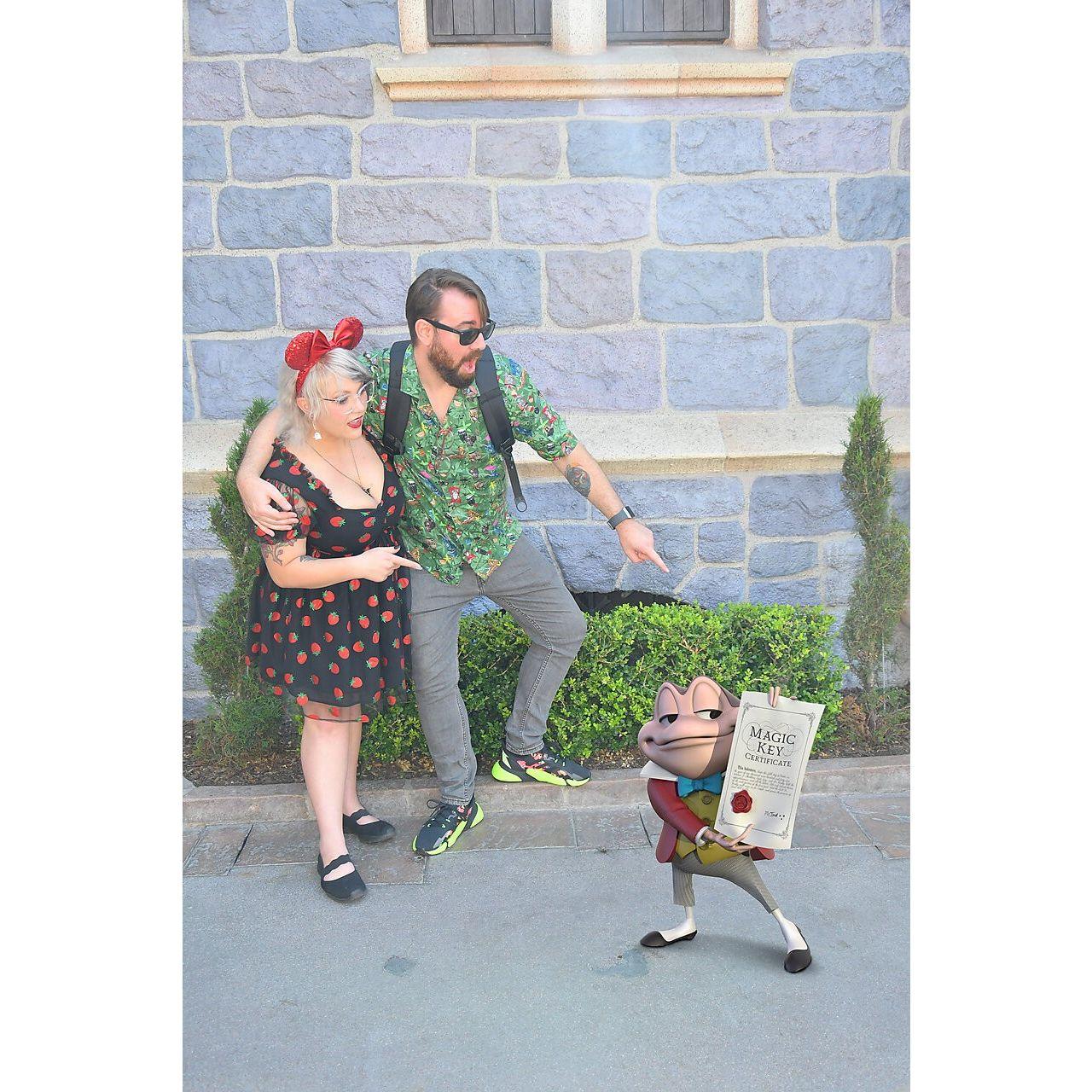 Our dear friend, Mr. Toad surprising us
