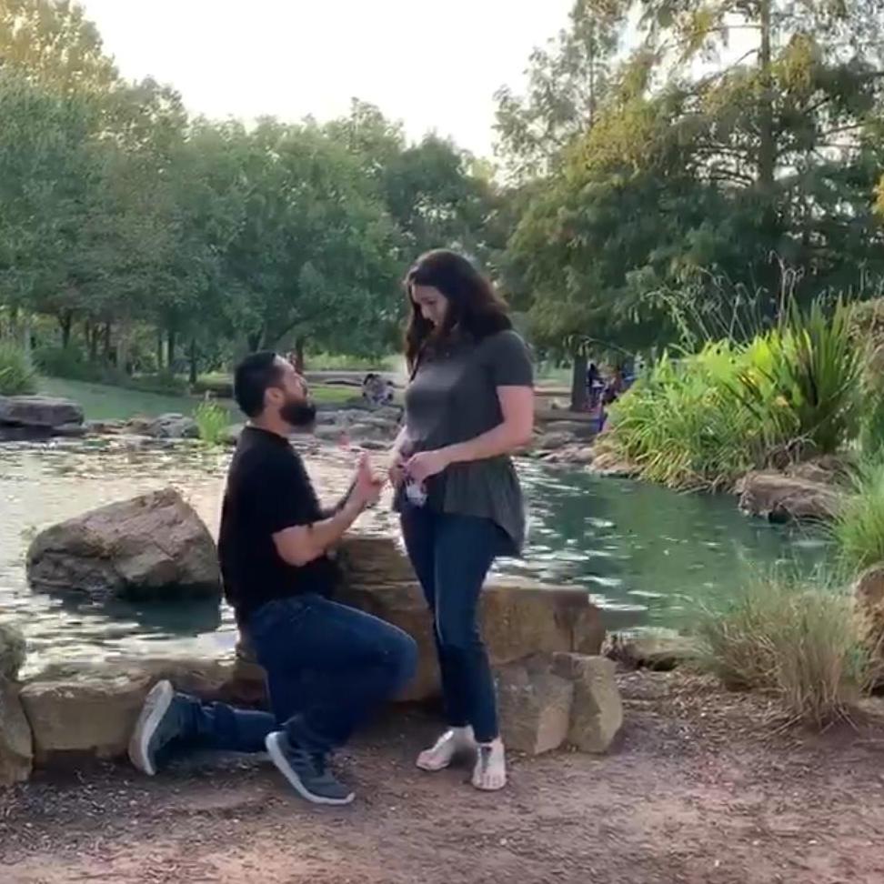 The day he got on one knee!