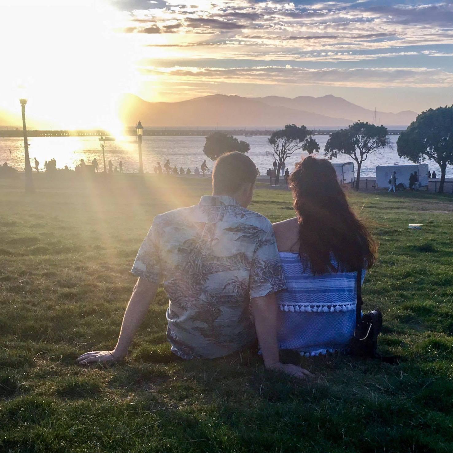 Catching the sunset after spending the day exploring San Francisco