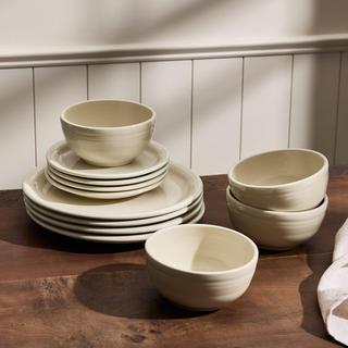 Bistro Coupe 12-Piece Dinnerware Set, Service for 4