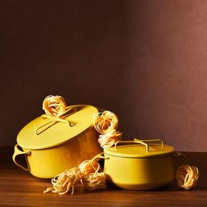 Dansk Købenstyle Casserole Dish with Lid, 4-QT/Yellow