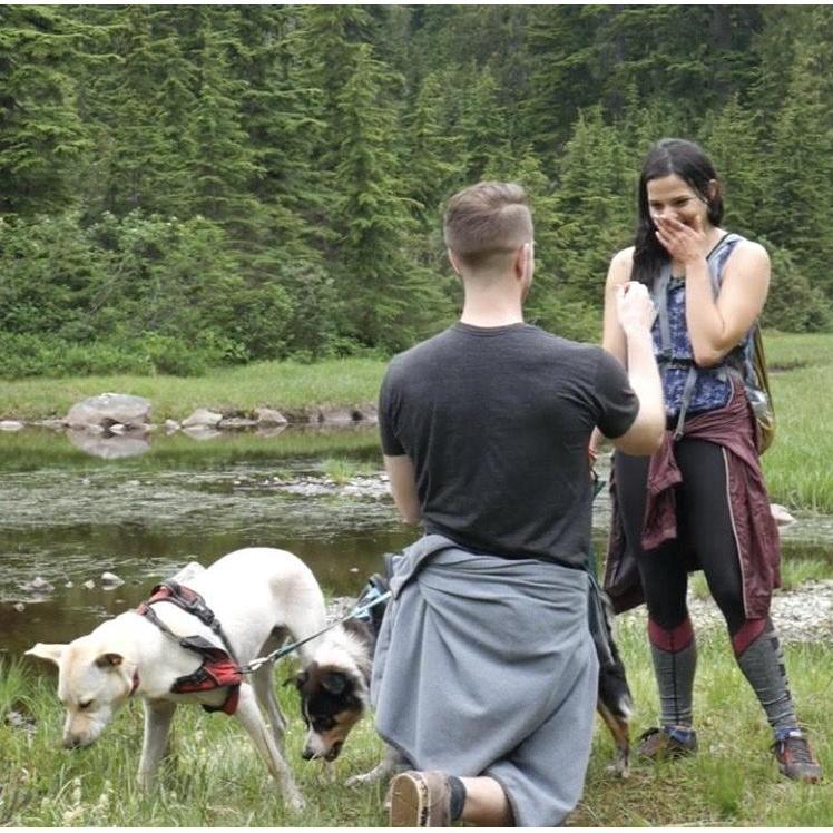 So when Spence got down on one knee during one of our hikes and asked me to spend the rest of my life with him...