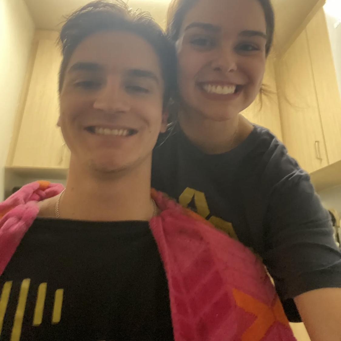David’s first hair cut by Catherine… it was rough