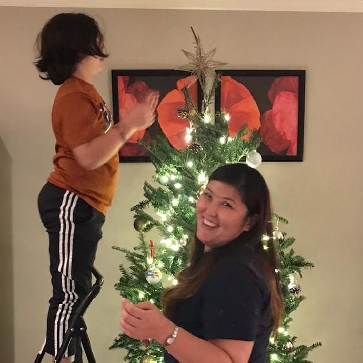 First time we decorated the Christmas tree together, December 2020