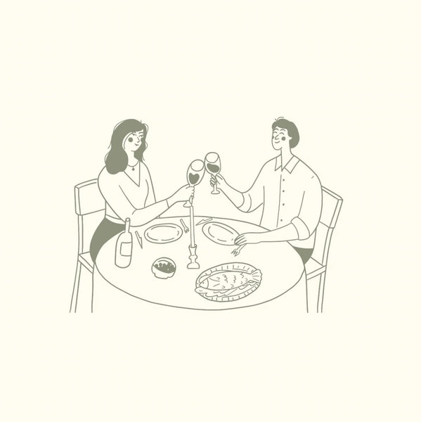 Dinner For Two on our Honeymoon