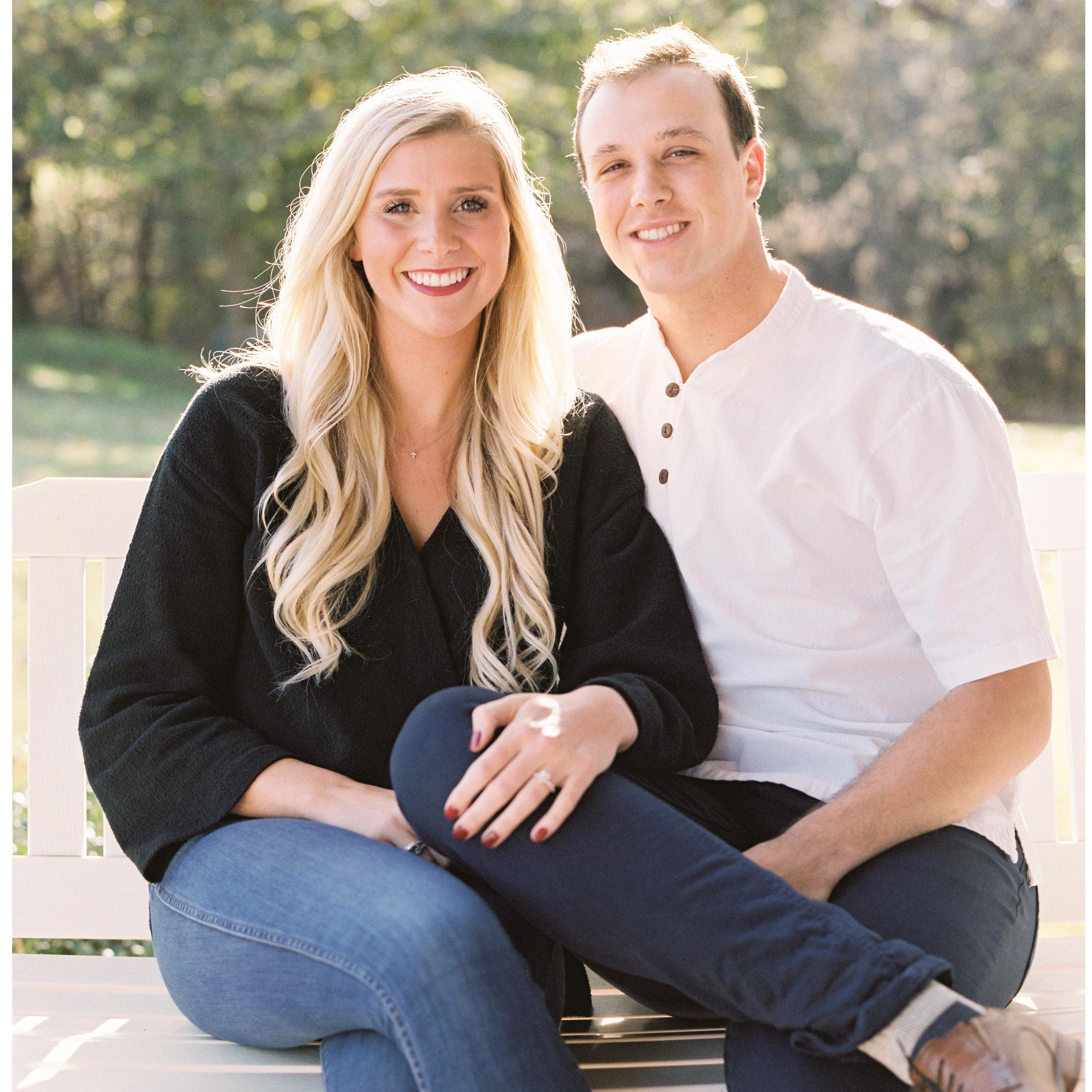 Engagement photos at Lakin's house in Bentonville.