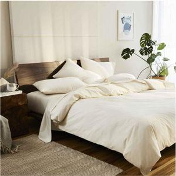 Classic Percale Duvet Cover - Cream