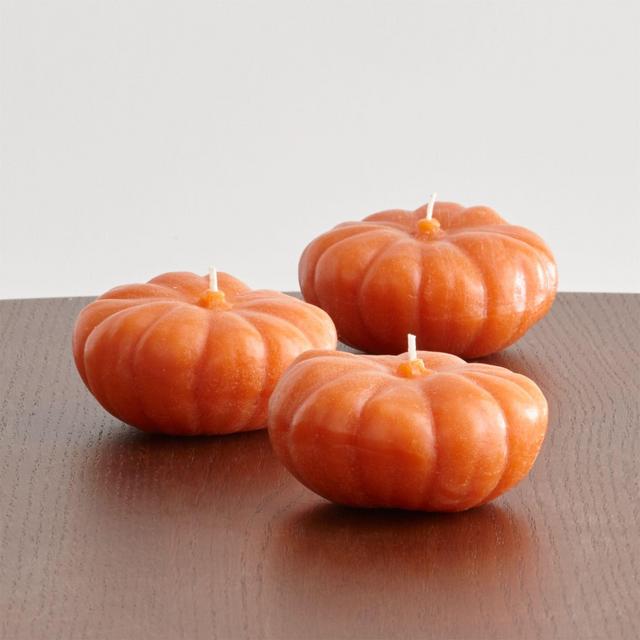 Pumpkin Candles, Set of 3
