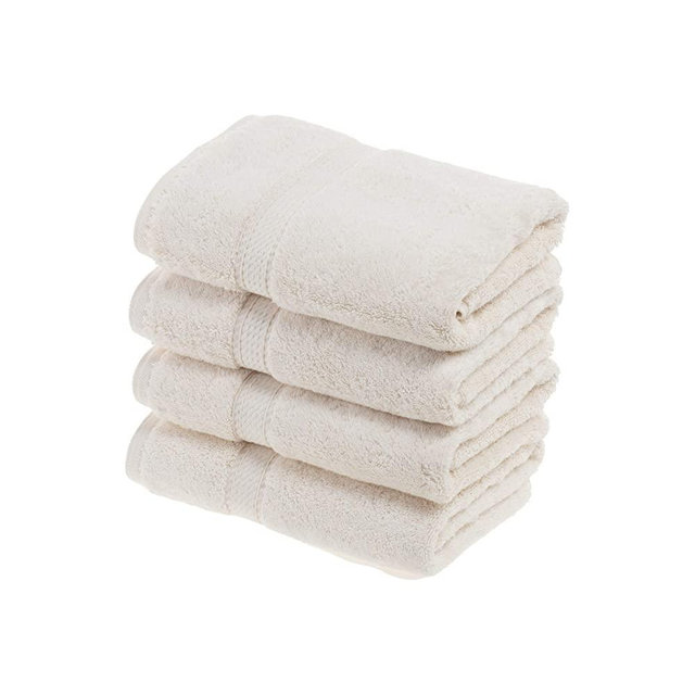 SUPERIOR 900GSM Hand CR Towel Set, 4PC, Cream, 4 Count