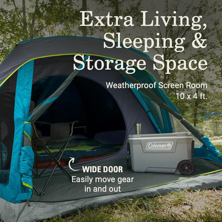 Coleman, Skydome 6-Person Screen Room Camping Tent Zola