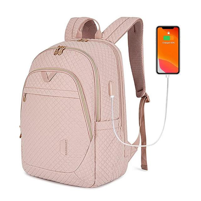 Womens Backpack BAGSMART Laptop Backpacks Travel Business with USB Charging Port 15.6 inch College School Computer Book Bag for men & women