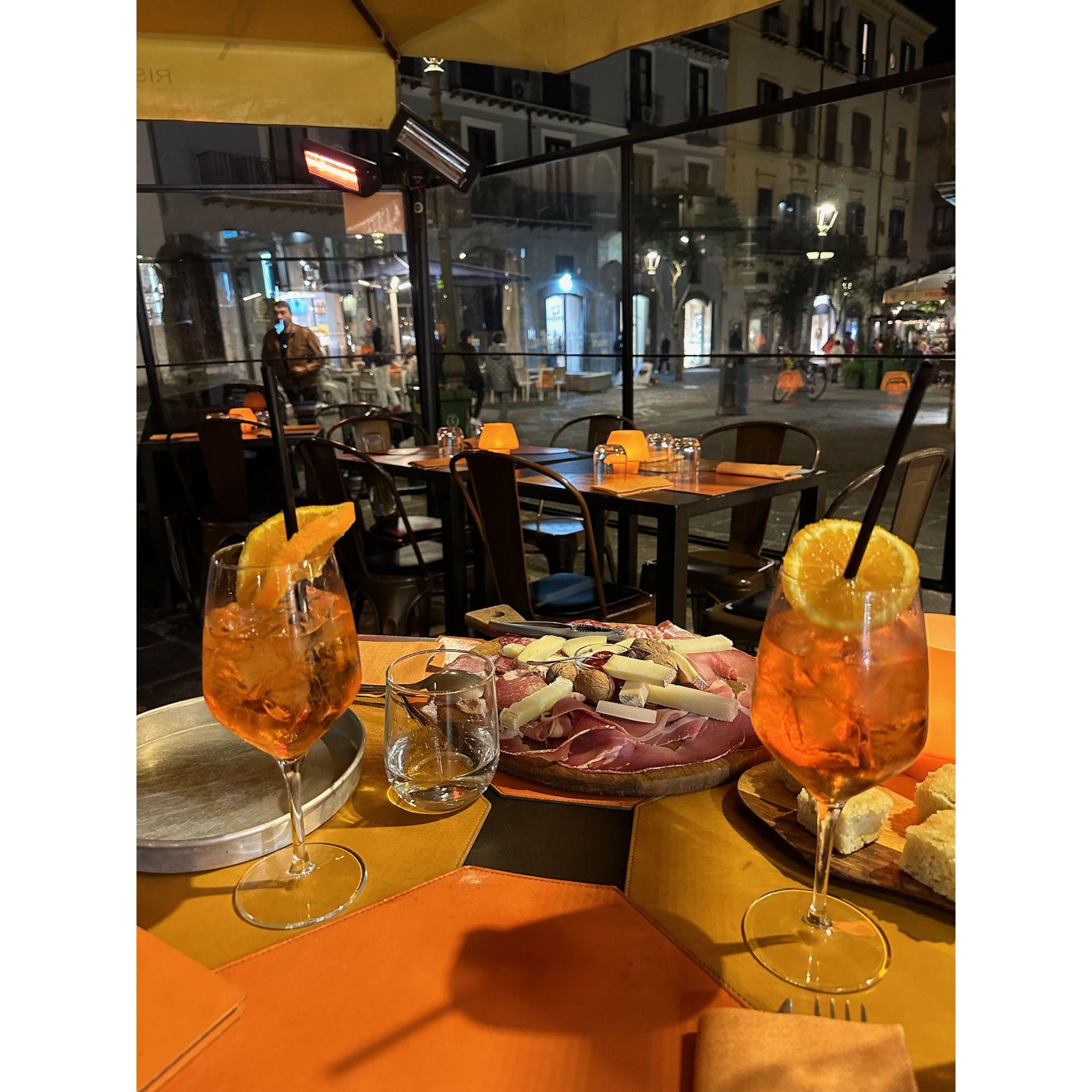 Dinner in Naples, Italy