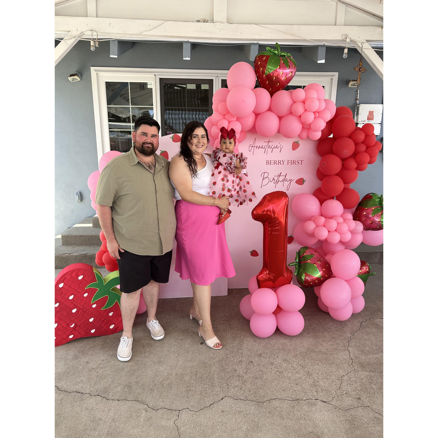 Their goddaughter Annastasia's first birthday
