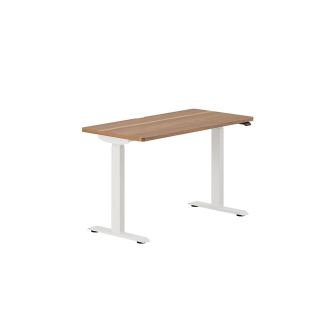 Branch Duo Standing Desk; 48 Walnut Top White Base