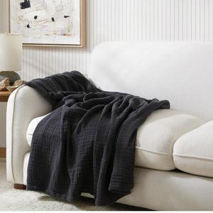 Coal Parachute, Cloud Linen Gauze Throw