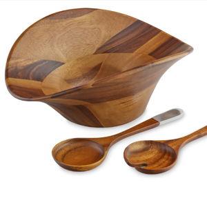 Ripple Salad Bowl w/ Servers