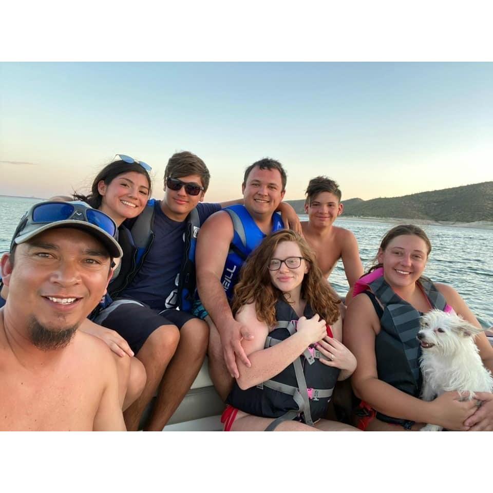 At the Lake with Aiden's family.