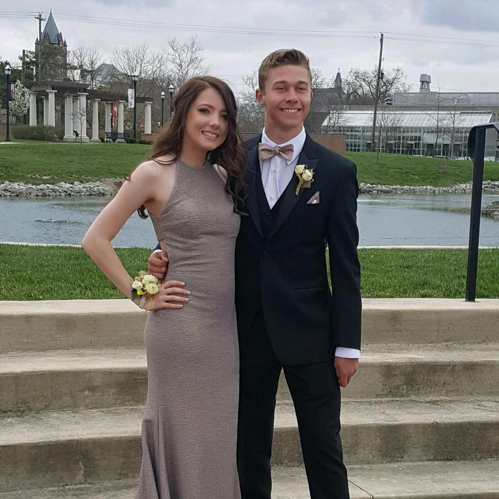 Our first prom (and photo) as friends, in 2018.