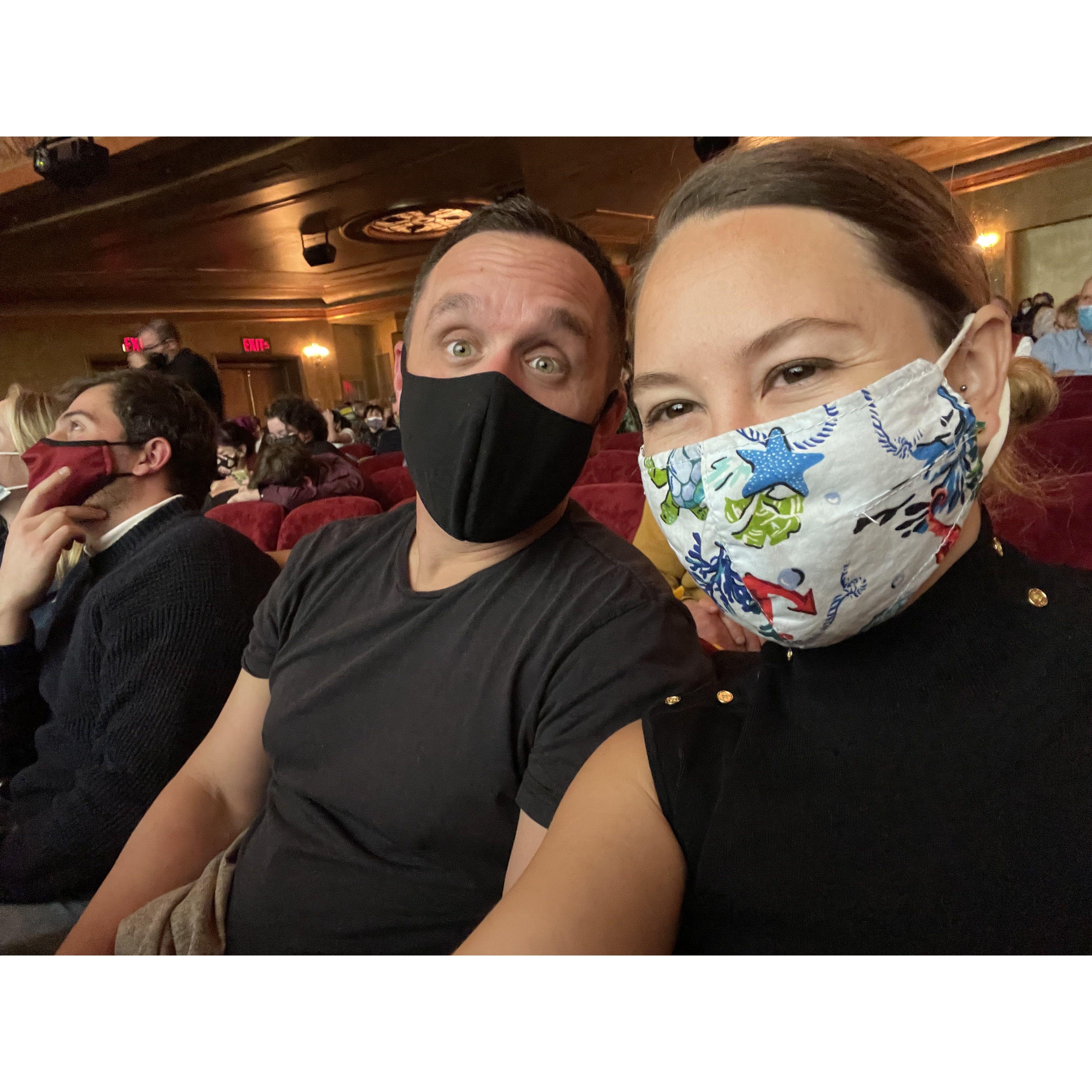 Nick & Sabrina's first time at the theatre together - Manhattan, NY
