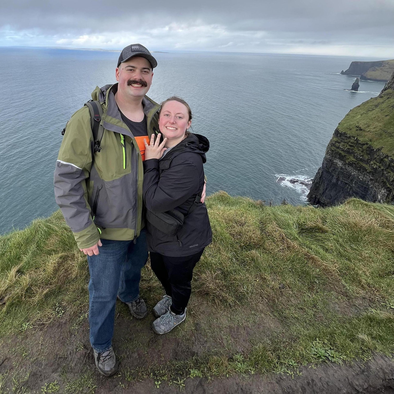 On the Cliffs of Moher after Cameron proposed!